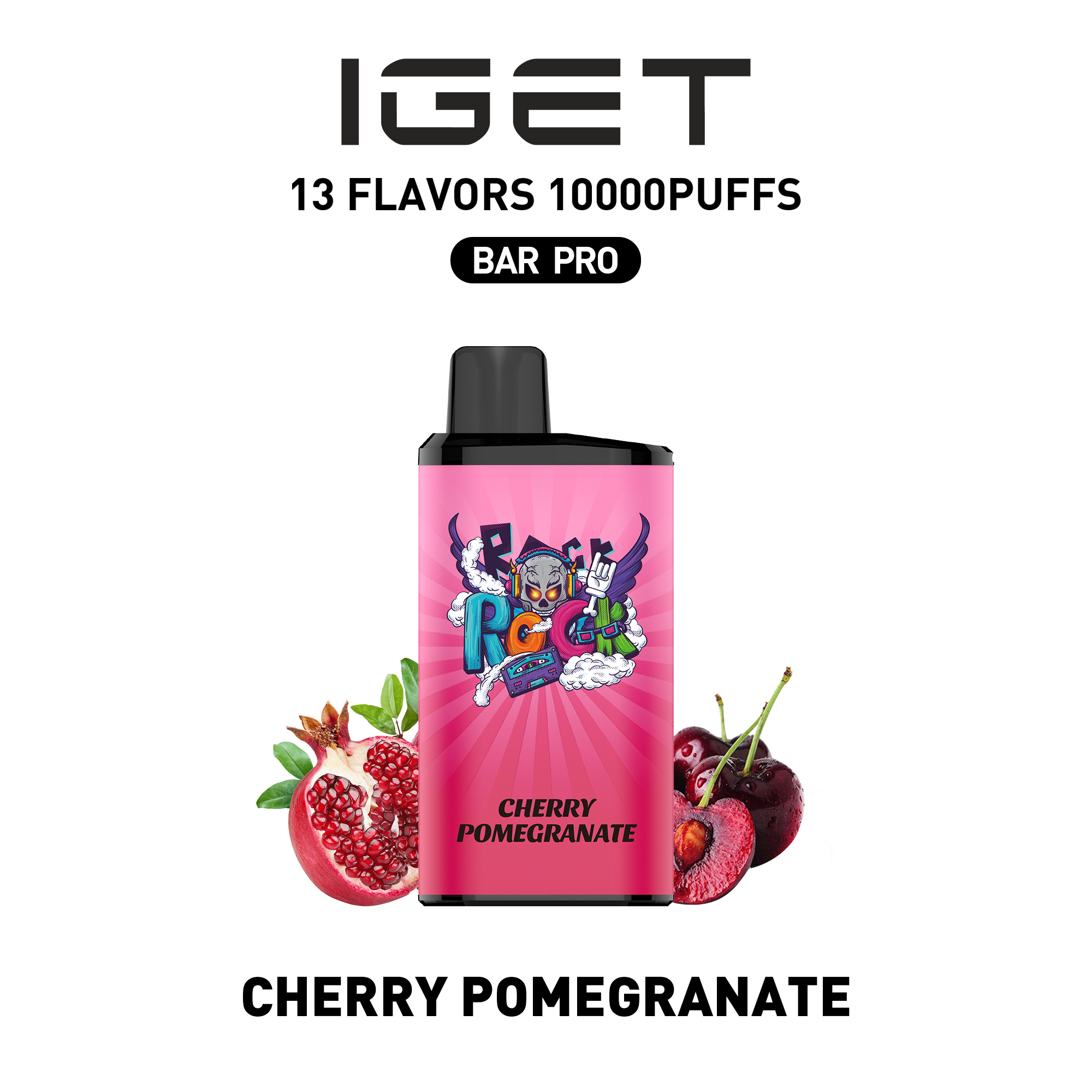 IGET BAR PRO 10000Puffs CHERRY POMEGRANATE (3PCS)