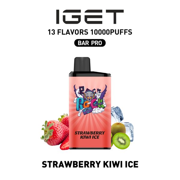 IGET BAR PRO 10000Puffs STRAWBERRY KIWI ICE (10PCS)