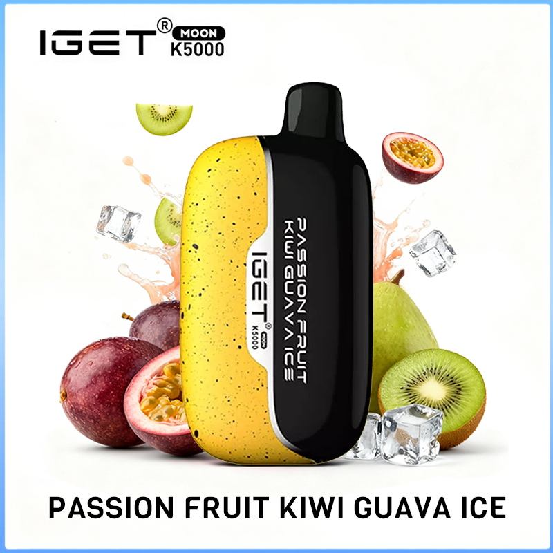 画板-1-09-2.png IGET MOON Passion Fruit Kiwi Guava Ice 5000 Puffs - Image 1